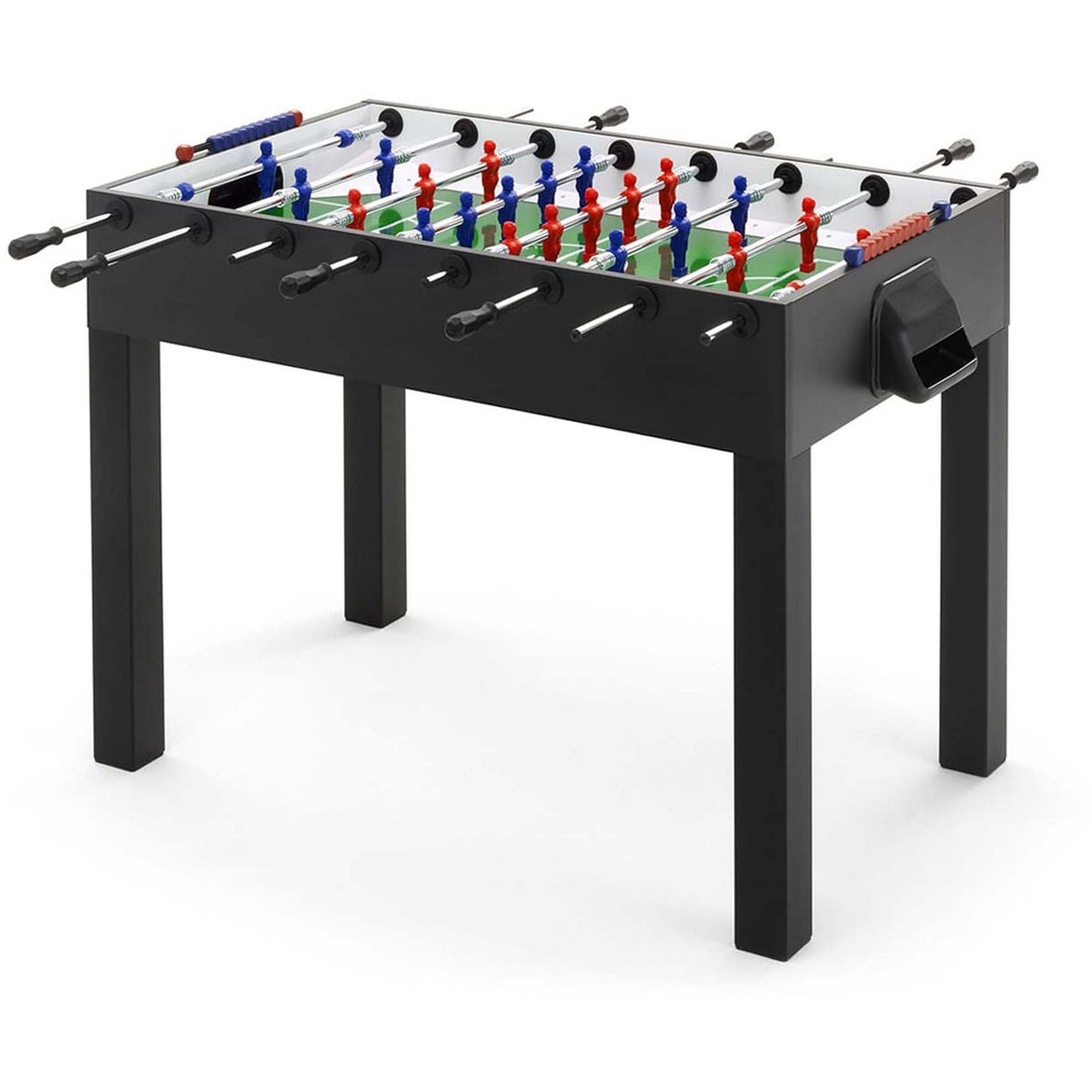FAS Fido Foosball Table – Black Edition | Modern Italian Design with Tempered Glass Playfield & 22mm Engineered Wood Cabinet
