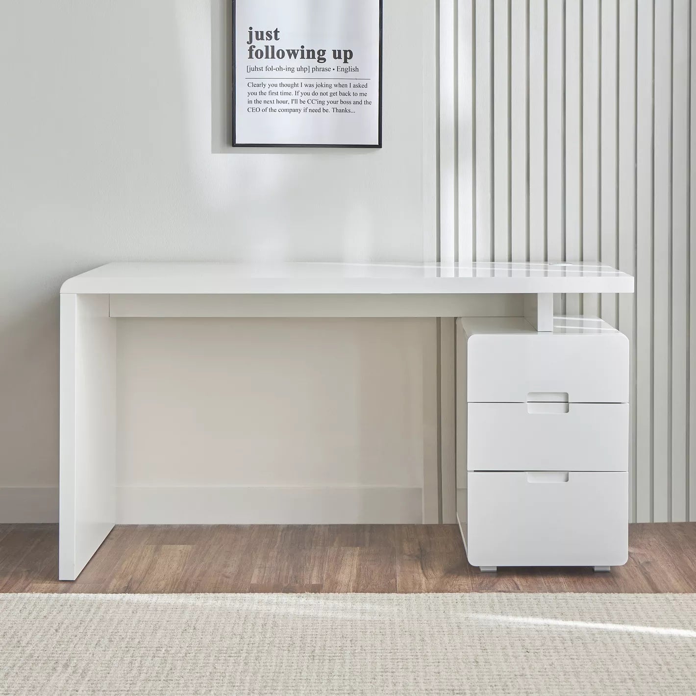 Sleek Design Computer Desk With Drawers, Writing Desk - COOLBABY