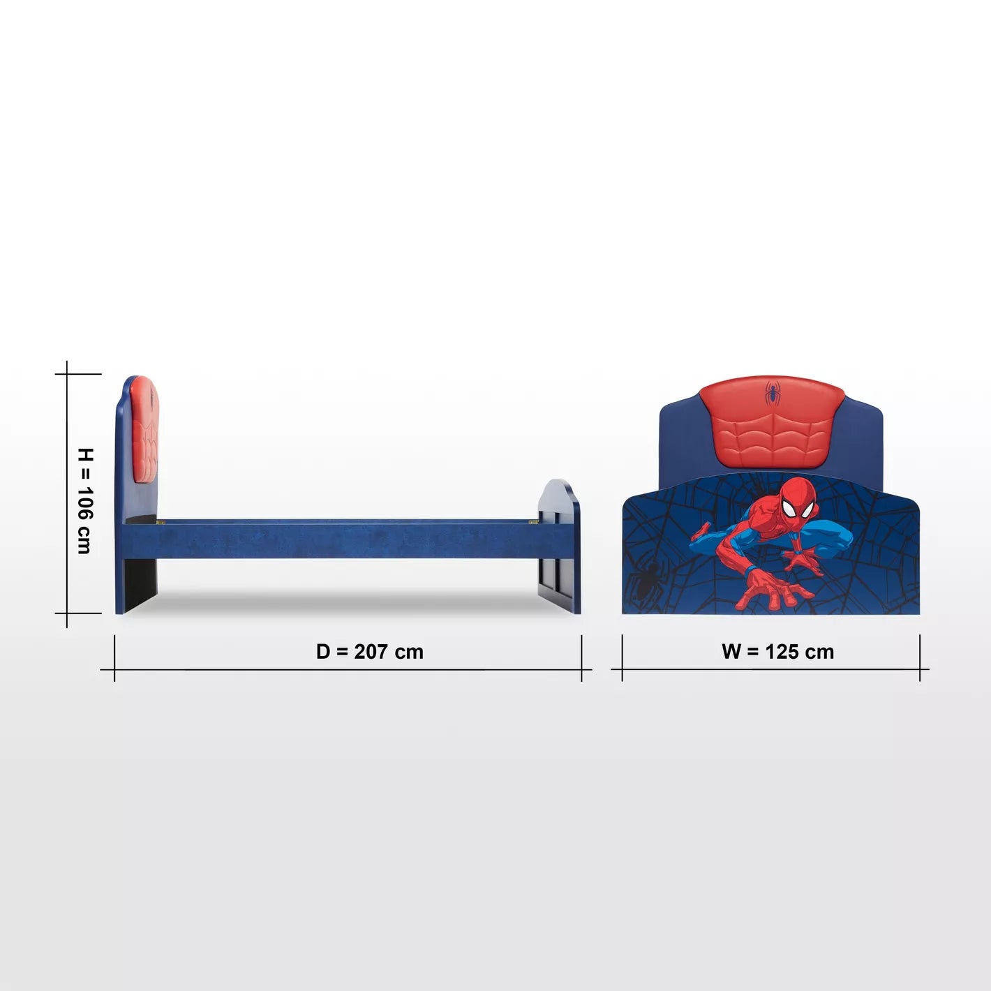 Disney Spider-Man Single Bed - 120x200 cm - COOLBABY