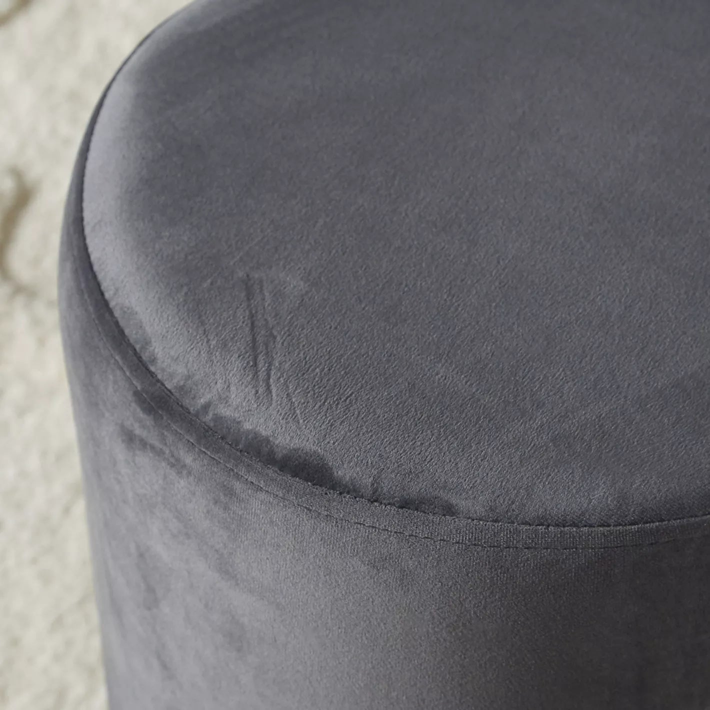 Fabric Velvet Ottoman, Luxurious Ottoman For Modern Home 36 x 36 x 43 CM