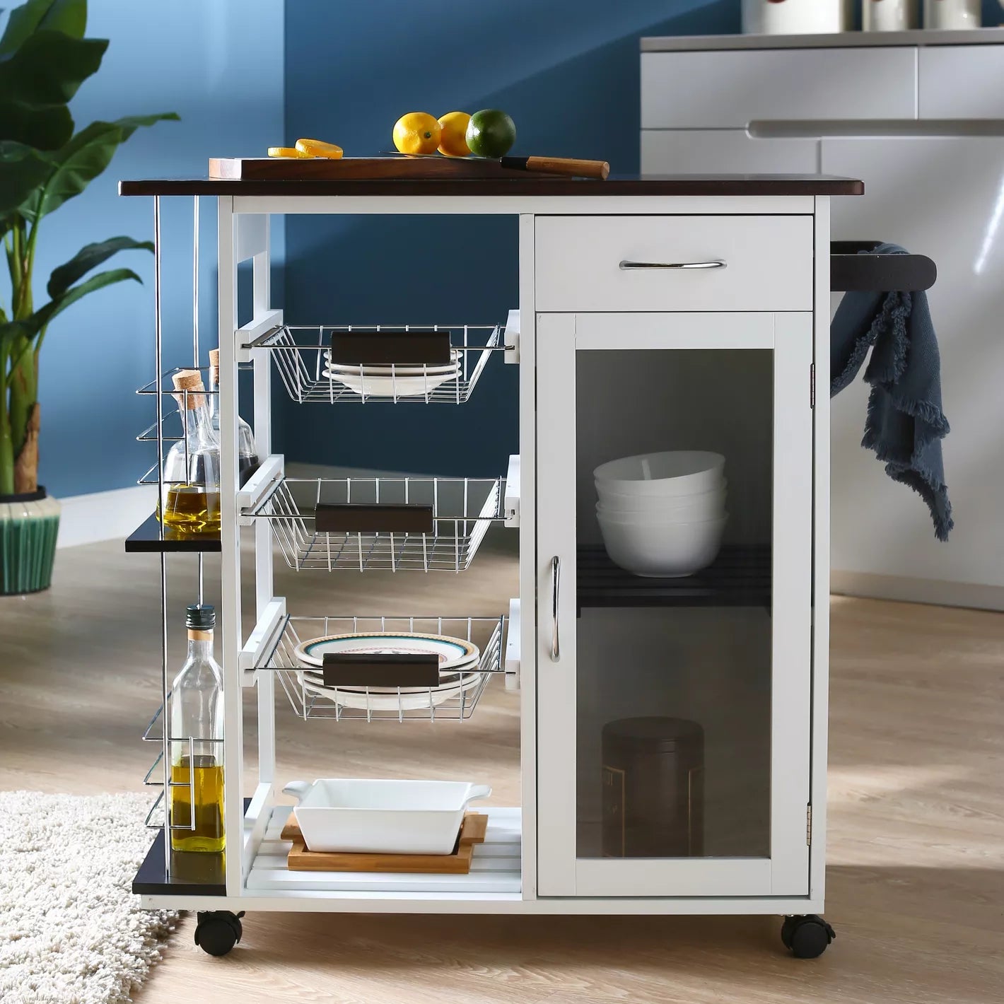 Cross-Functional Kitchen Stand with Smart Storage