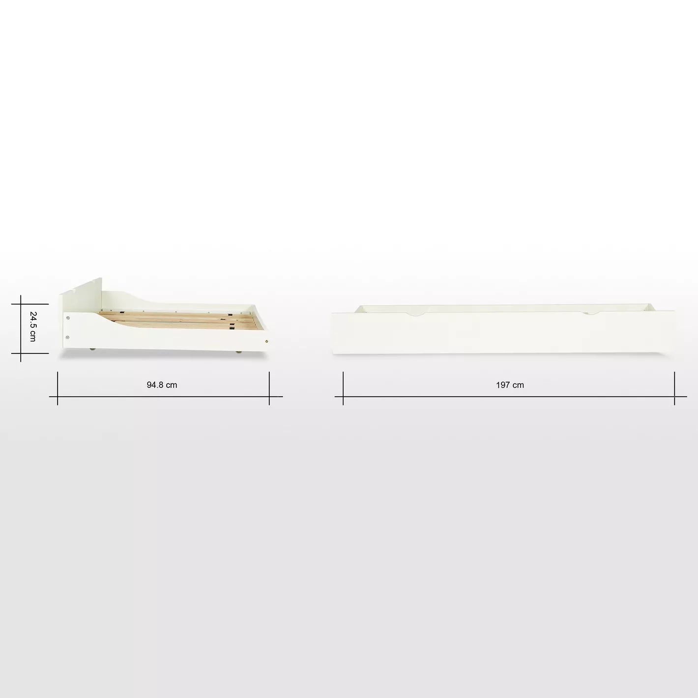 Trundle Under Beds - 90x190 cm - COOLBABY