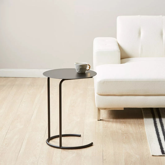 Round design Hardy Metal Top Side Table, Coffee Table