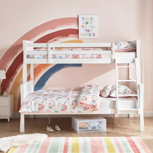 Wood Bunk Bed, Cabin Beds for Kids - 90x200 cm - COOLBABY