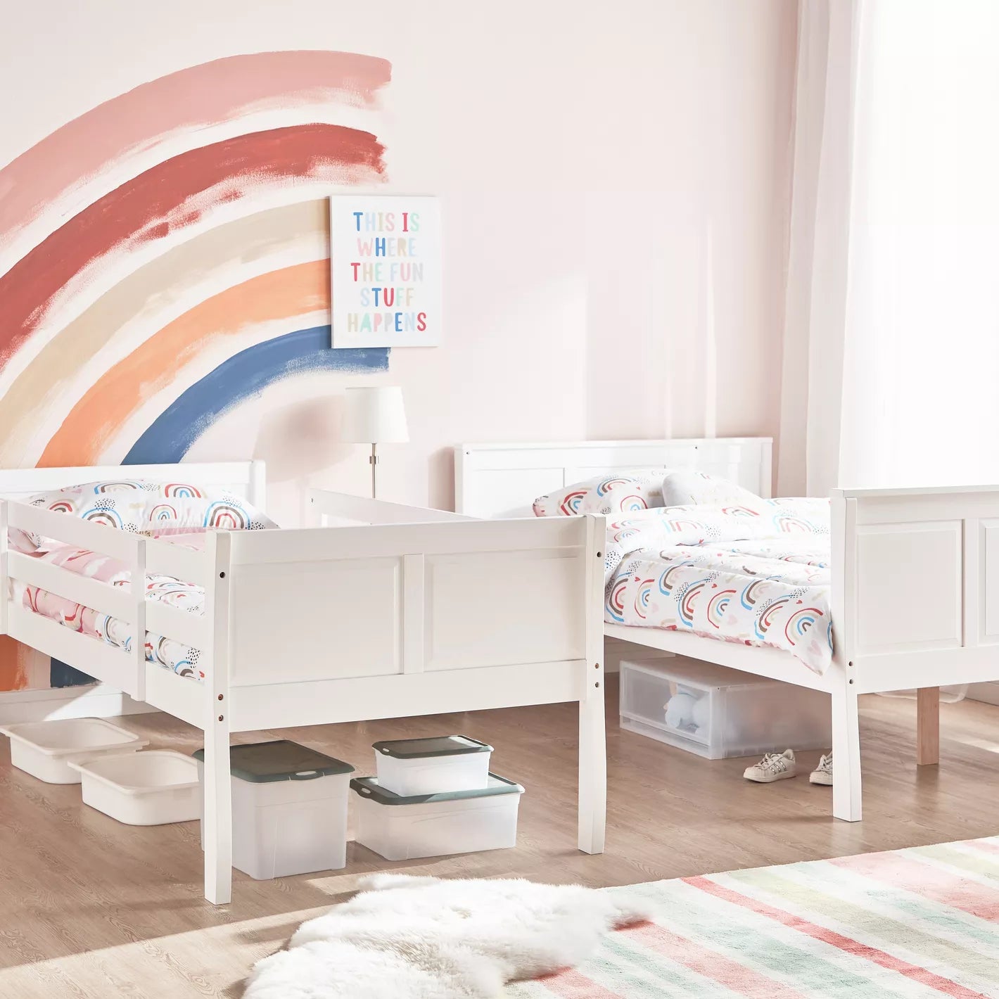 Wood Bunk Bed, Cabin Beds for Kids - 90x200 cm - COOLBABY