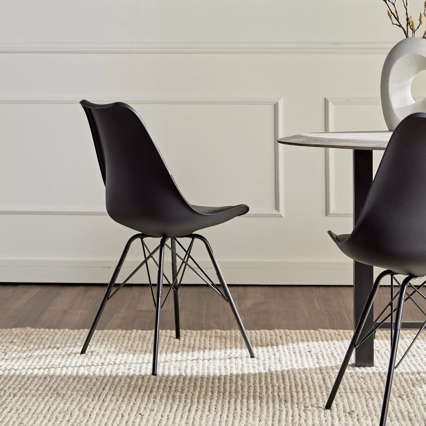 Modern Dining Chair With Metal Legs - 54 * 48.5 * 85.5 CM