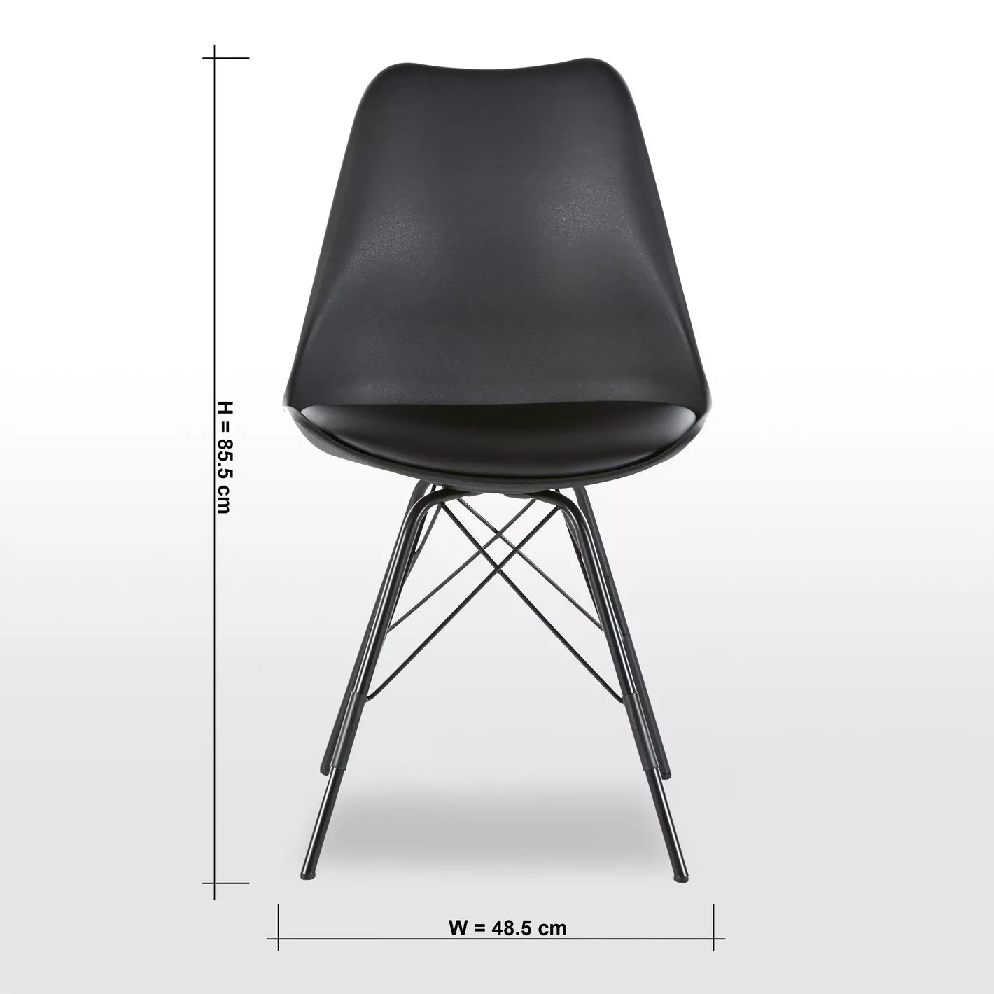 Modern Dining Chair With Metal Legs - 54 * 48.5 * 85.5 CM