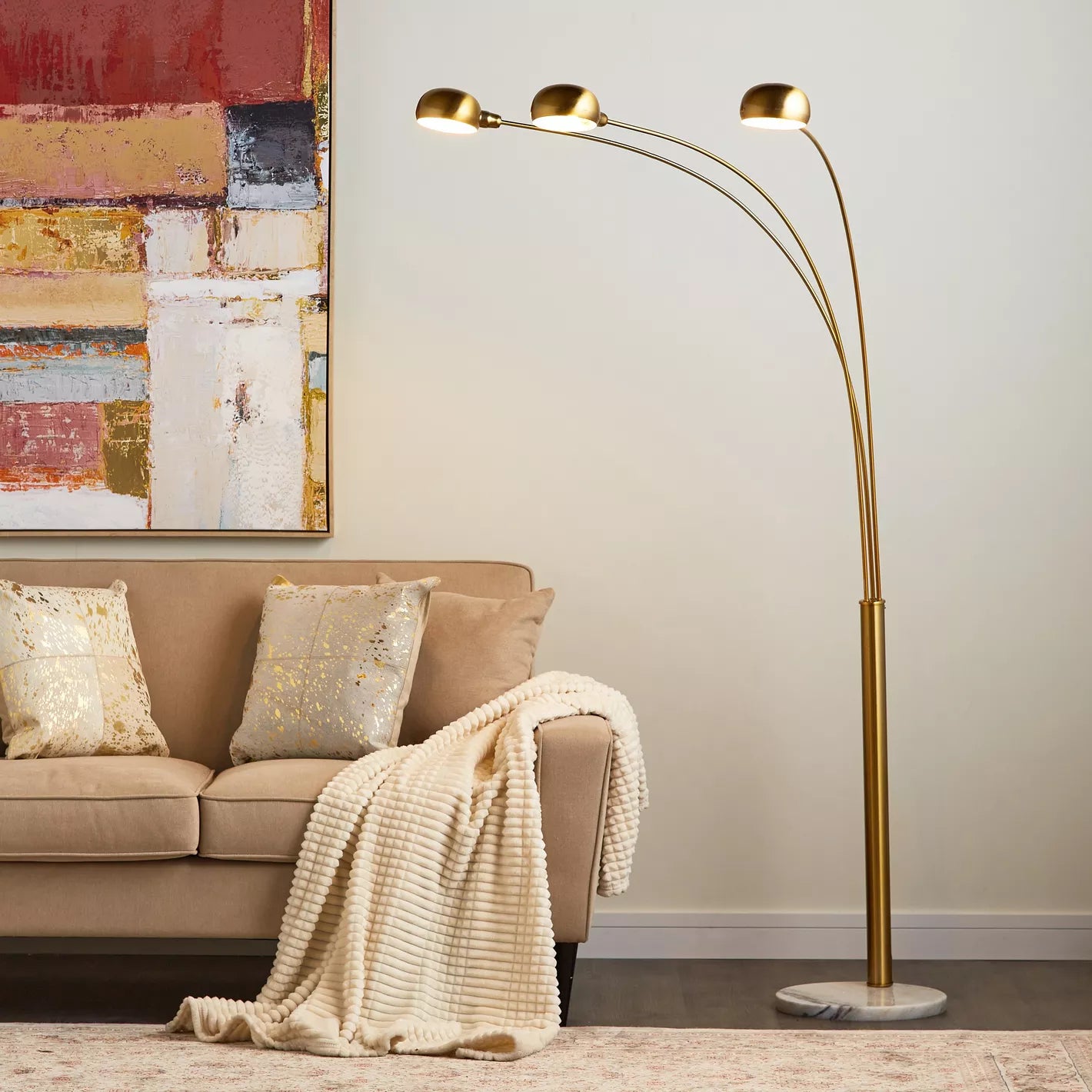 Metal Arc Floor Lamp - 196 cm