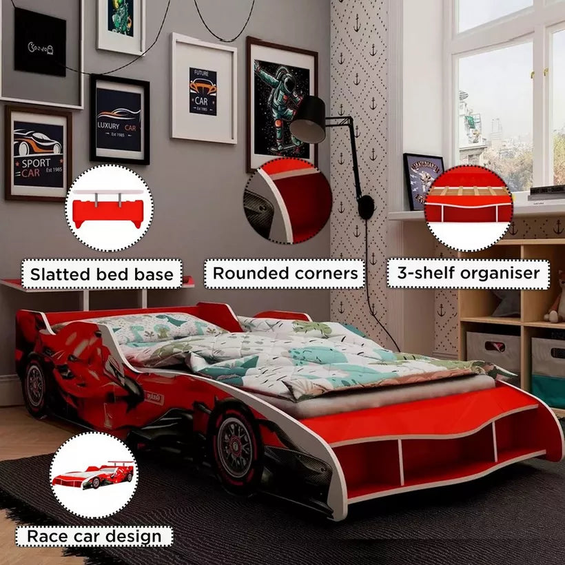 F1 Single Car Bed - 90x190 cm - COOLBABY