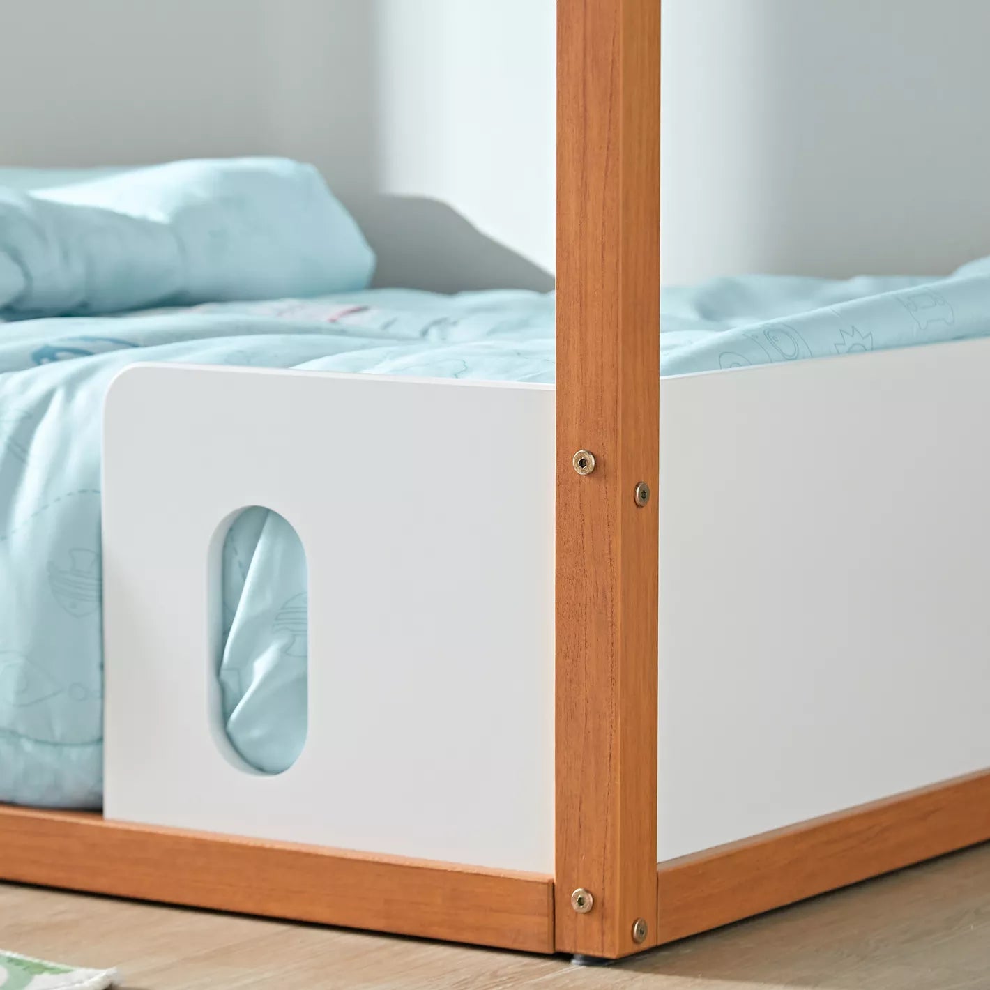 Twin Bed, Engineered Wood With A Robust Frame For Kids - 90x190 cm - COOLBABY