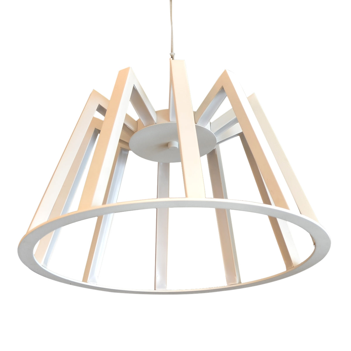 Modern Hanging Light - Satin White