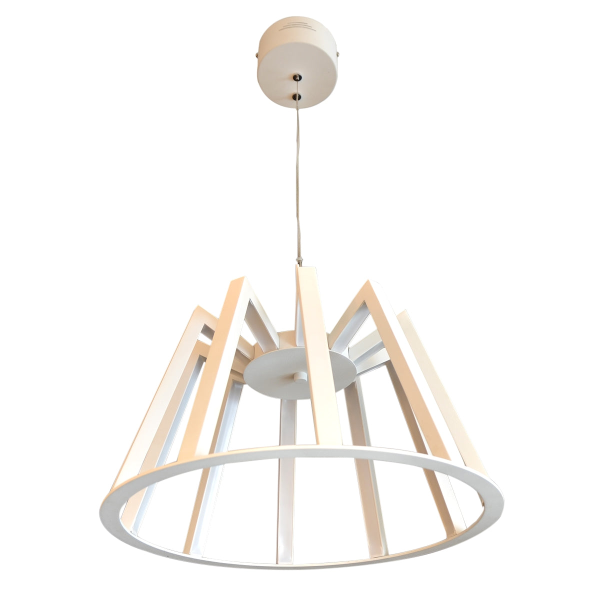 Modern Hanging Light - Satin White