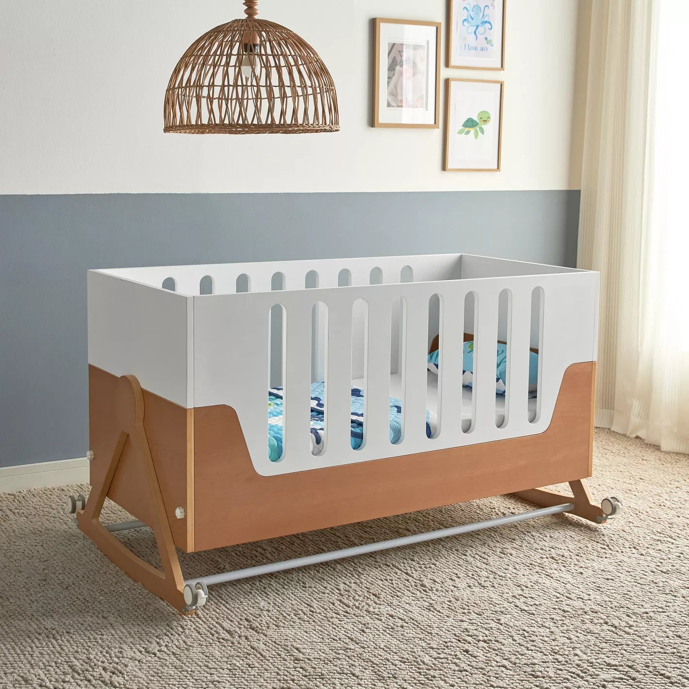 Dreamland 3-in-1 Cot with Rocker - 70x140 cm - COOLBABY