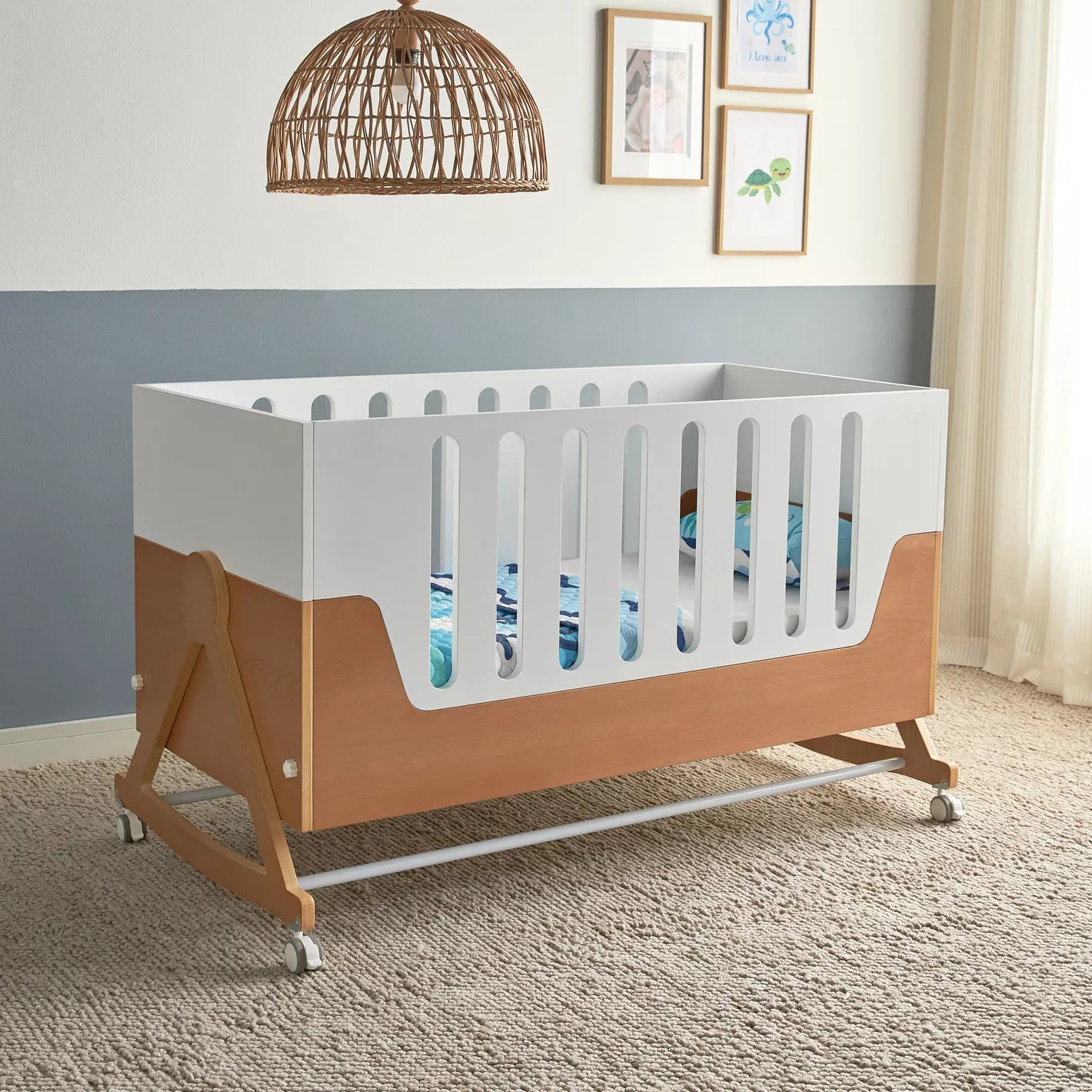 Dreamland 3-in-1 Cot with Rocker - 70x140 cm - COOLBABY