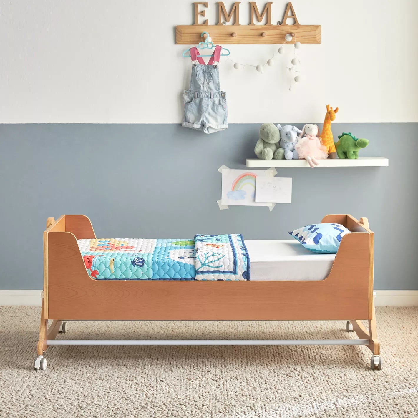 Dreamland 3-in-1 Cot with Rocker - 70x140 cm - COOLBABY