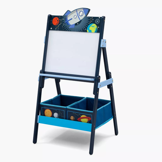 Space Adventures Wooden Activity Easel with Storage