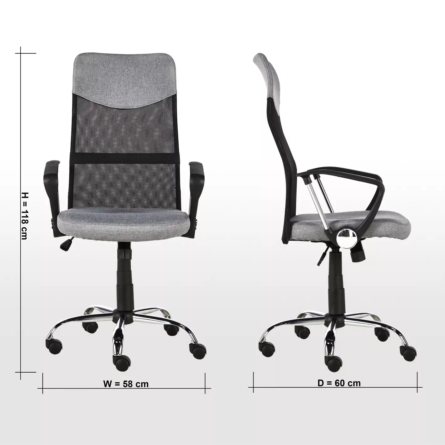 Ergonomic Office Chair with Adjustable Height, Stylish Design, Comfortable Support