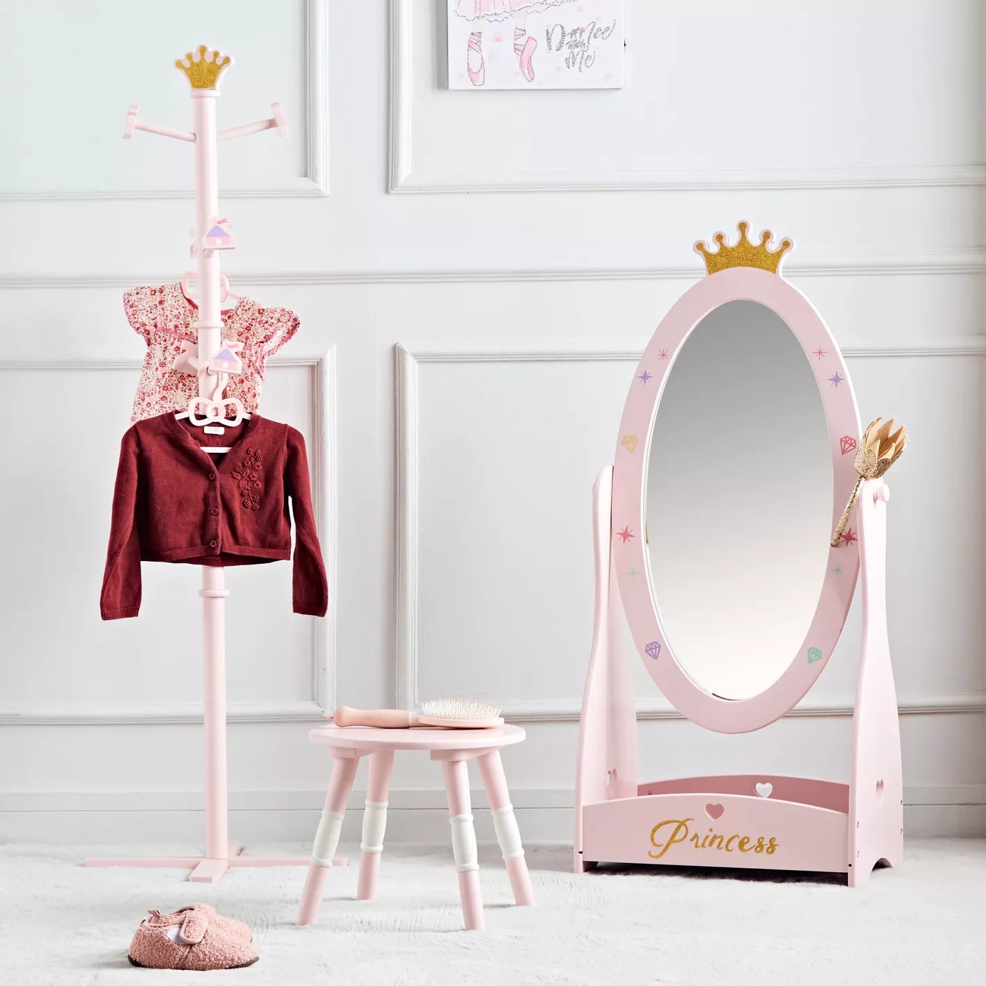 Princess Standing Mirror - 47x30x95 cm