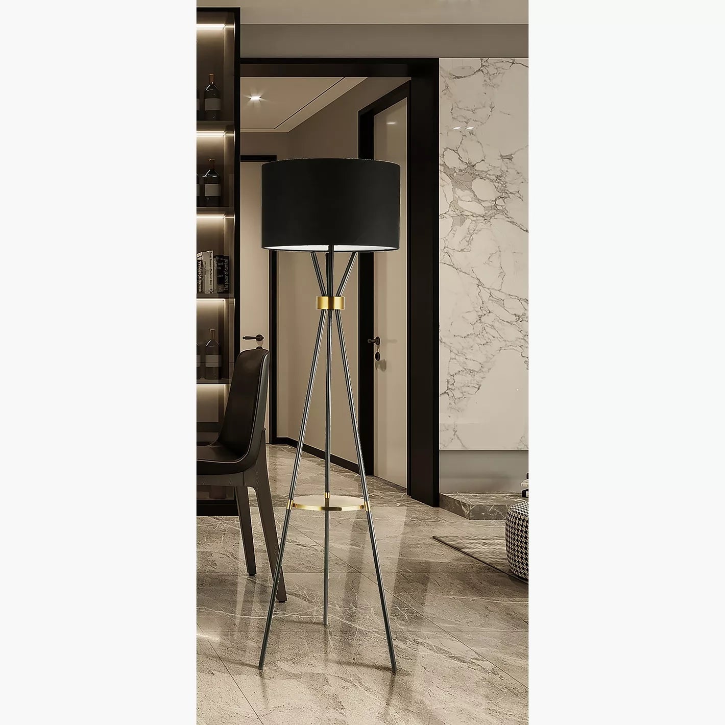 Metal Tripod Floor Lamp - 163 cm