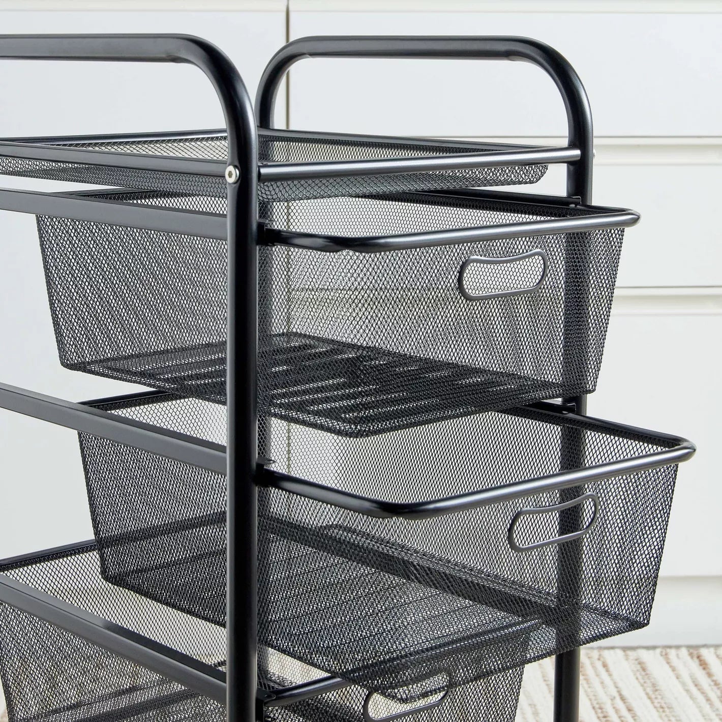 5-Tier Storage Trolley With Four Drawers For Organized And Storage