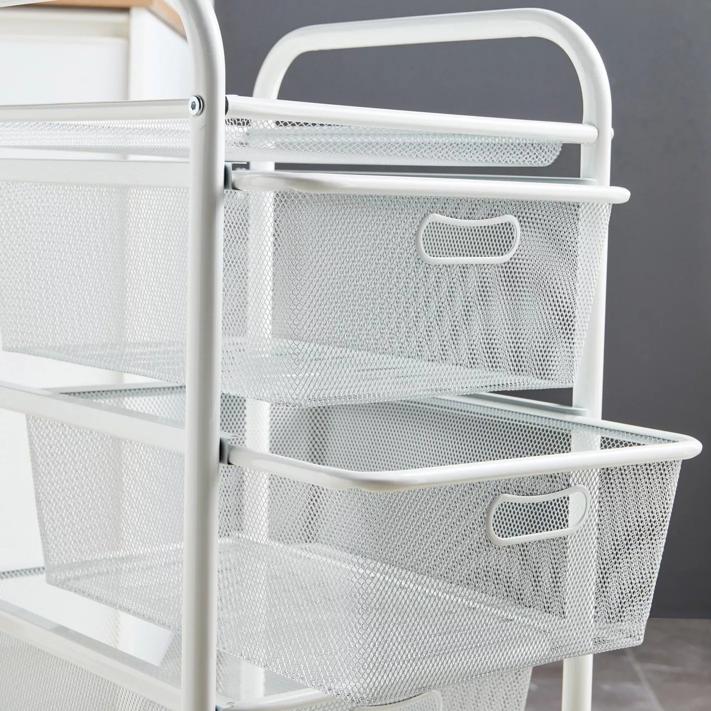 5-Tier Storage Trolley With Four Drawers For Organized And Storage