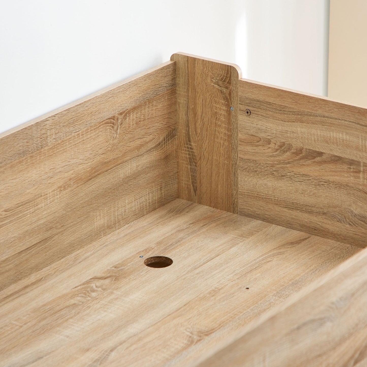 Cabin Bed with 2 Doors & Shelves 90x190 cm – Modern Space Saving Engineered Wood Single Bed
