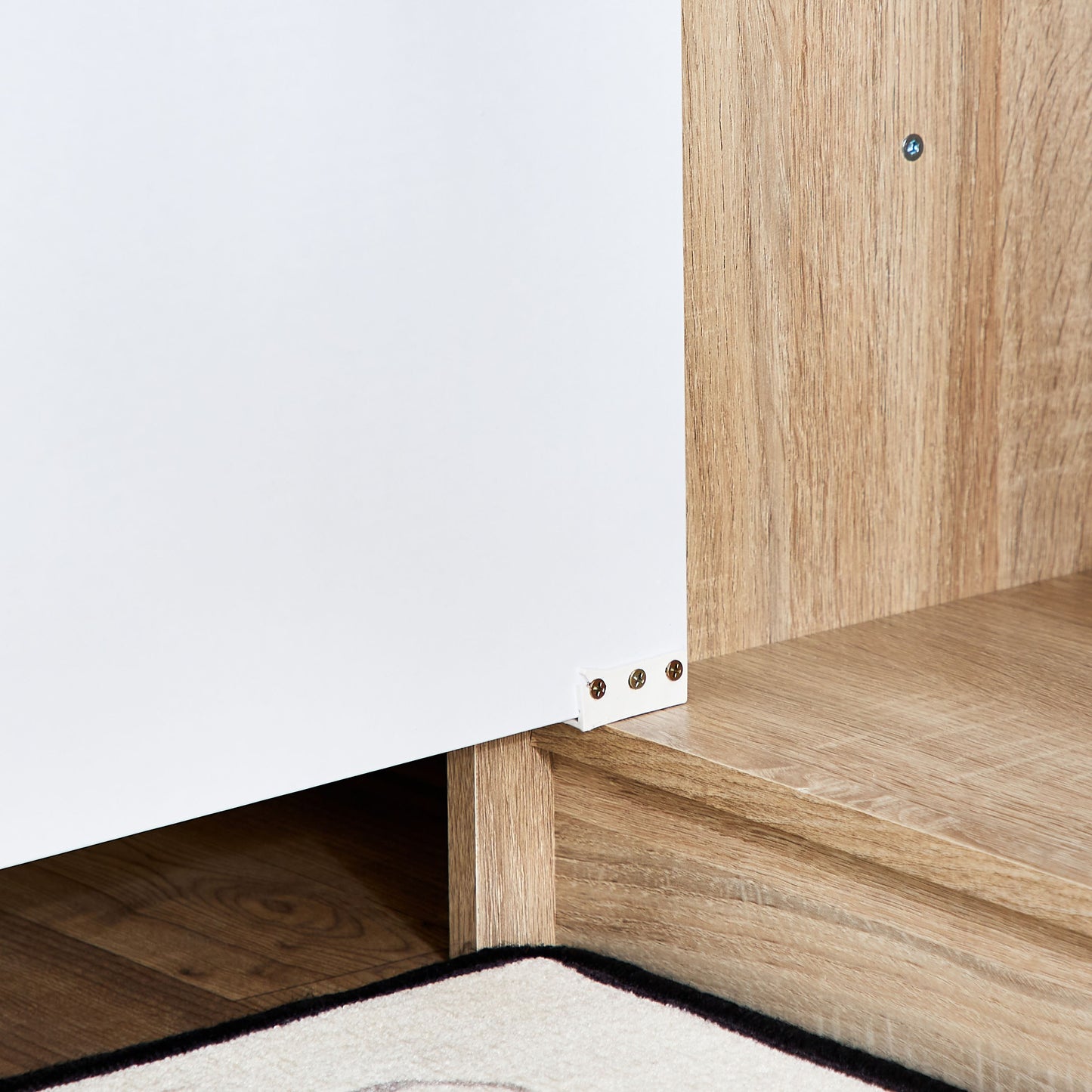 Cabin Bed with 2 Doors & Shelves 90x190 cm – Modern Space Saving Engineered Wood Single Bed