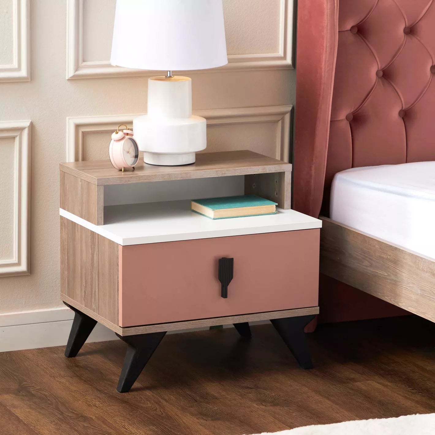 Nightstand, For Kid’s Bedroom With Spacious Storage