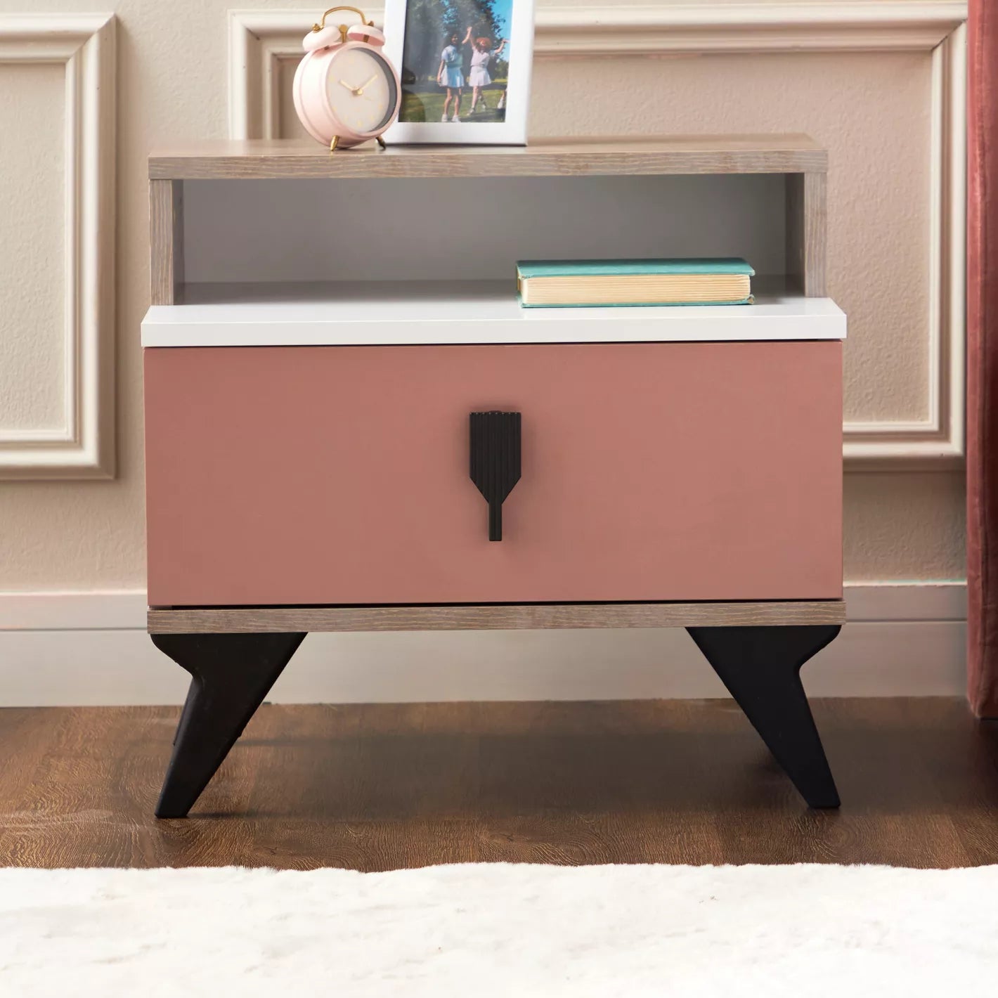 Nightstand, For Kid’s Bedroom With Spacious Storage