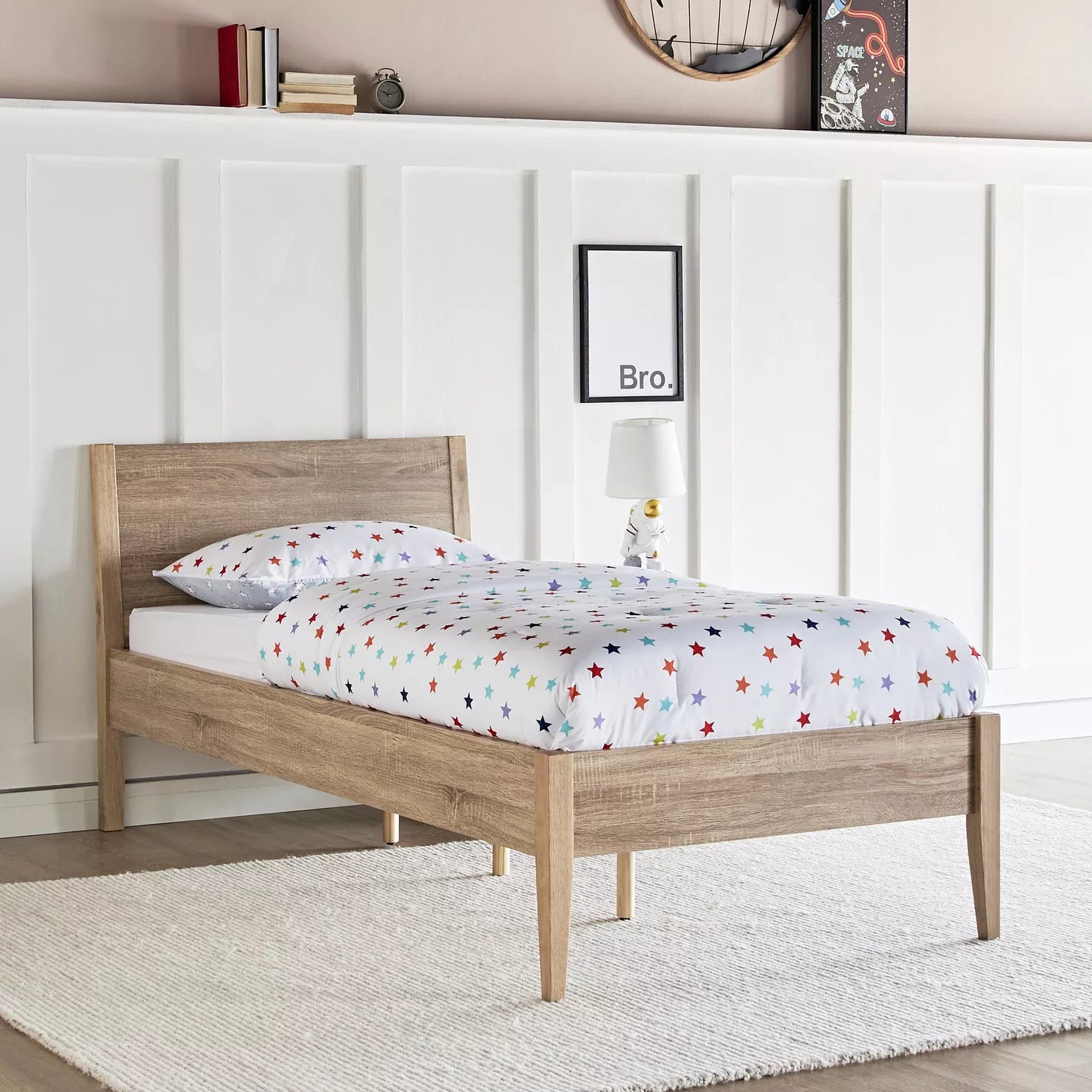 Twin Bed, Crafted From High-Quality Materials 90x200 cm - COOLBABY