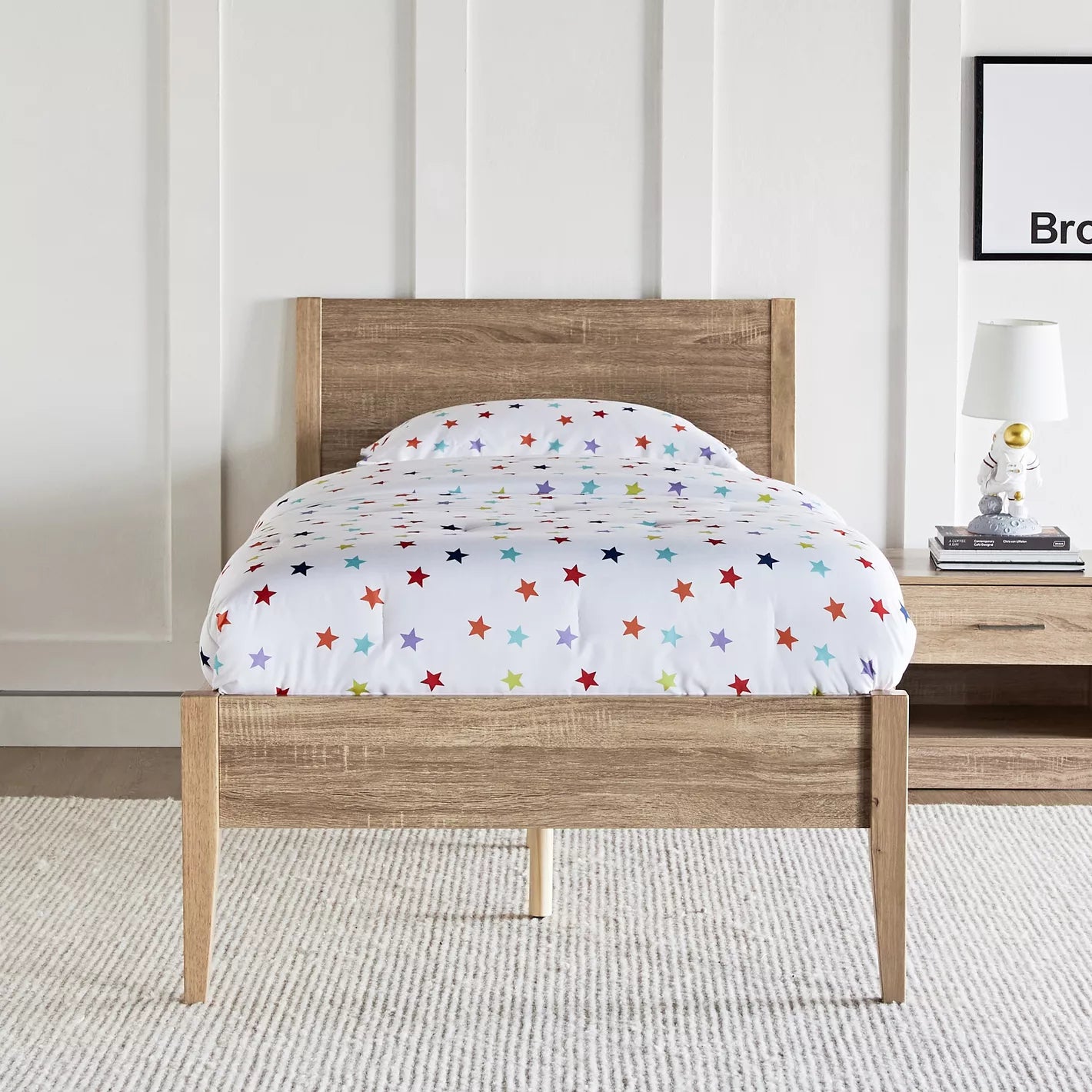 Twin Bed, Crafted From High-Quality Materials 90x200 cm - COOLBABY