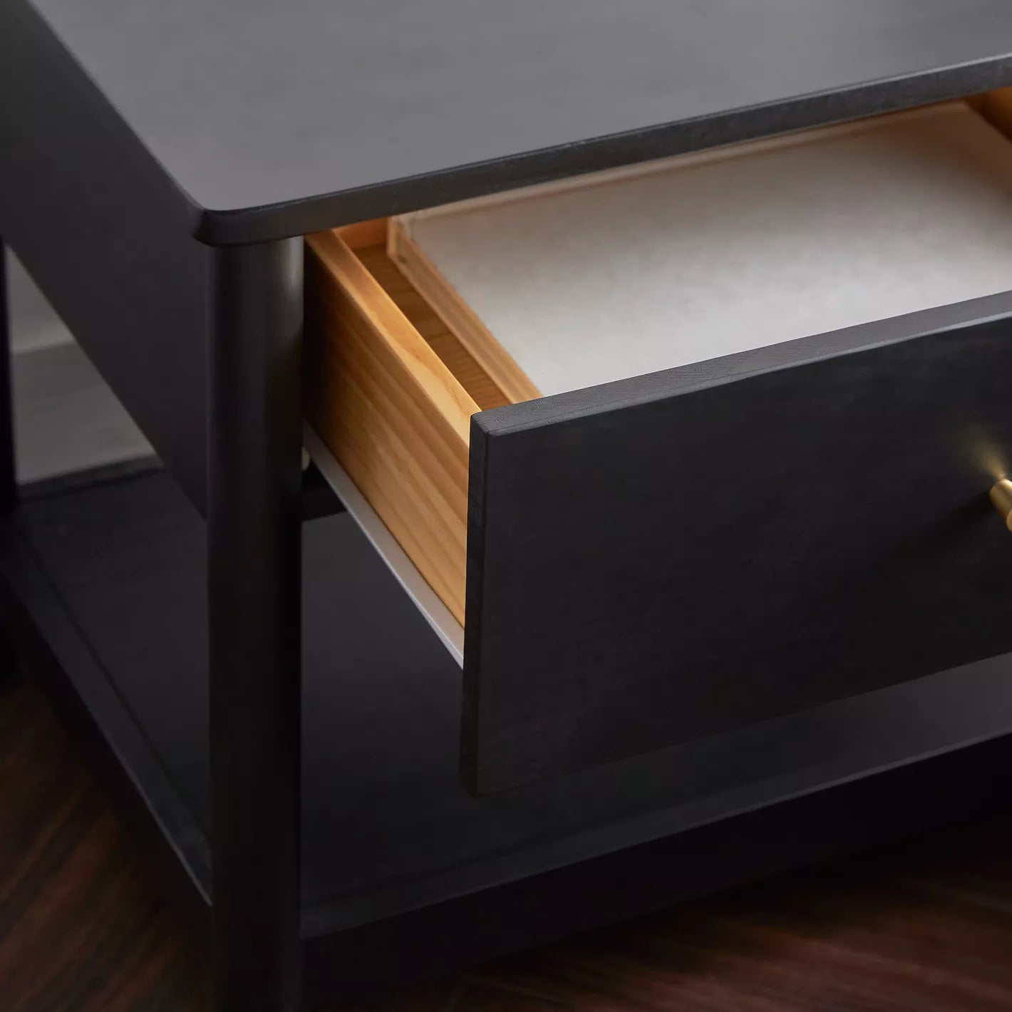 Nightstand With 1 Drawer and 1 Shelf for Organizing