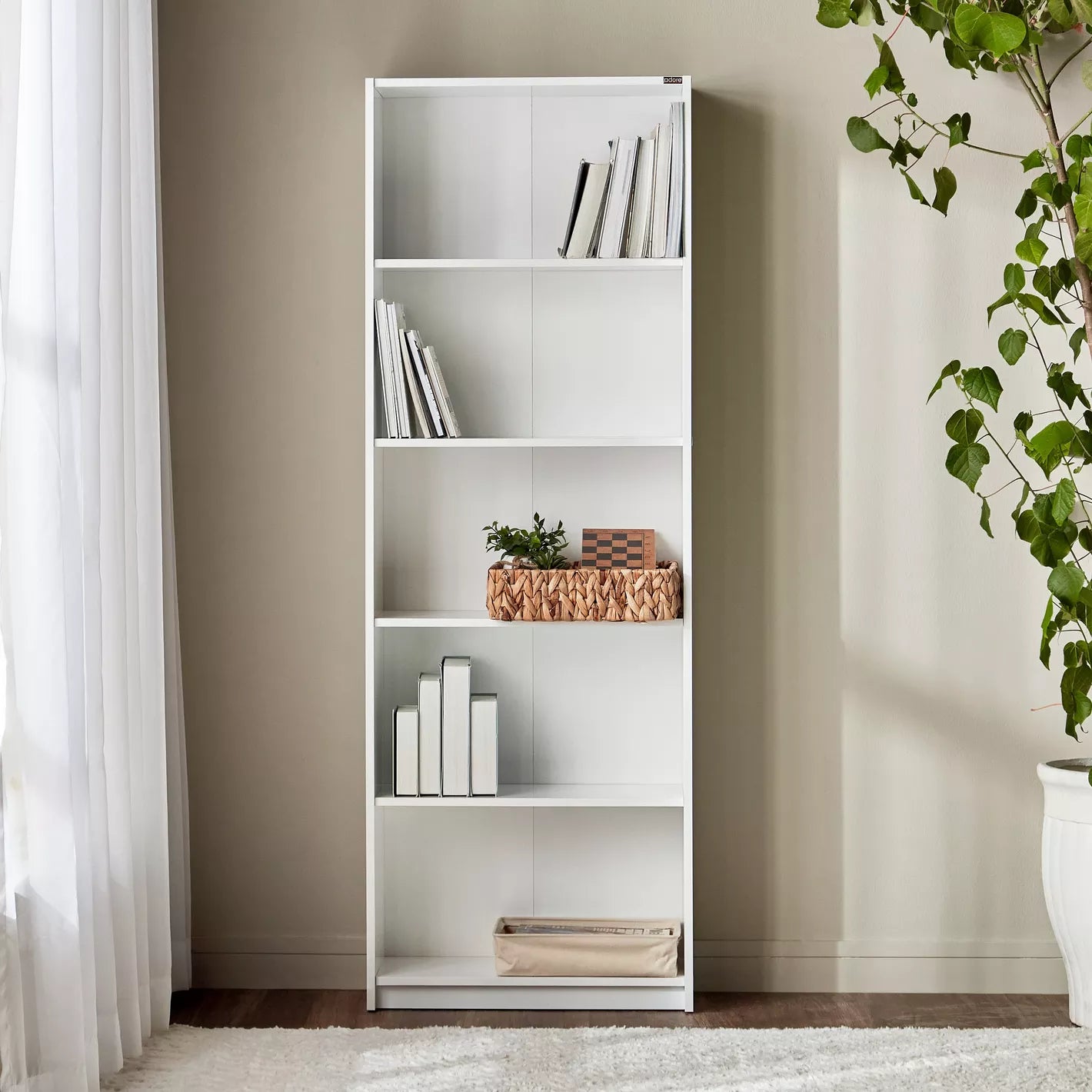 Five Open Shelf Bookcase, For Office Spaces Or Rooms - COOLBABY