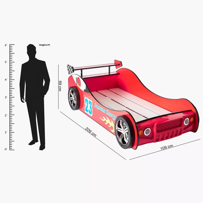 Single Racing Car Bed - 90x190 cm - COOLBABY