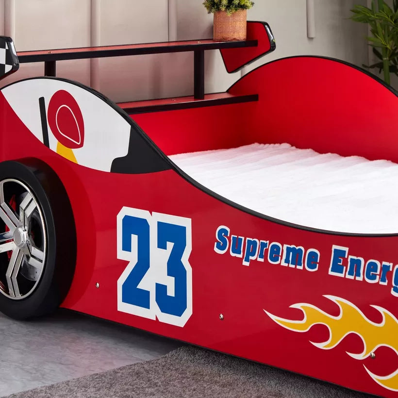 Single Racing Car Bed - 90x190 cm - COOLBABY