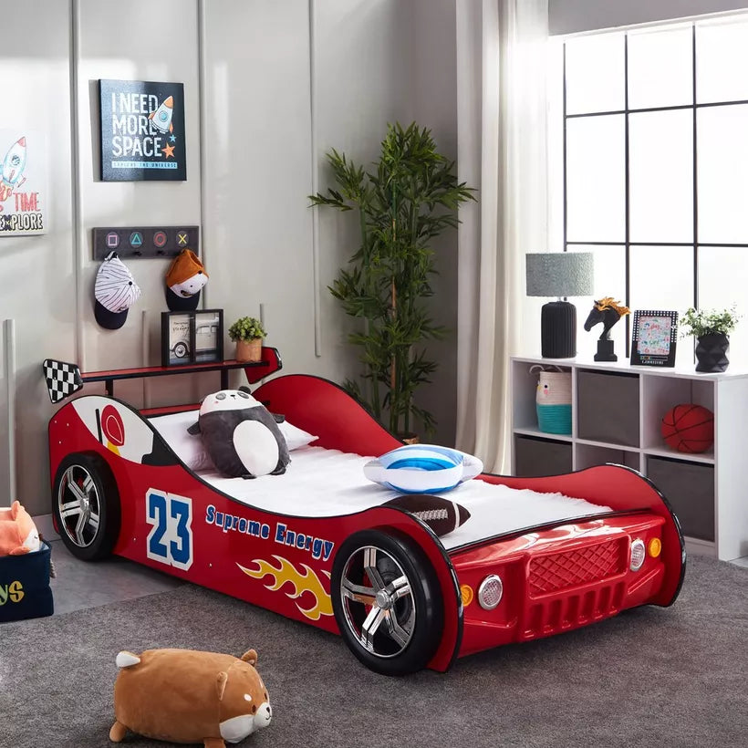 Single Racing Car Bed - 90x190 cm - COOLBABY