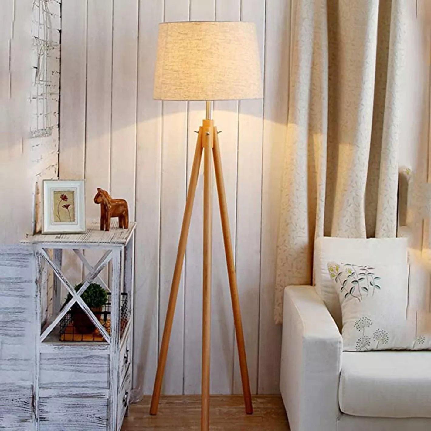 Modern Wooden Floor Lamp - 155 cm