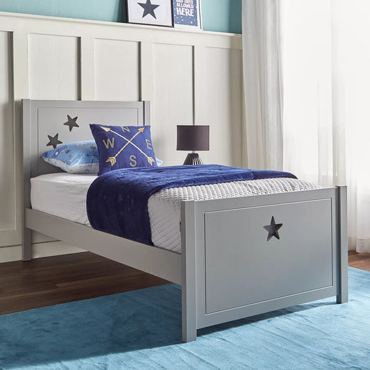 Twin Bed Crafted From Durable Engineered Wood - 90x200 cm - COOLBABY