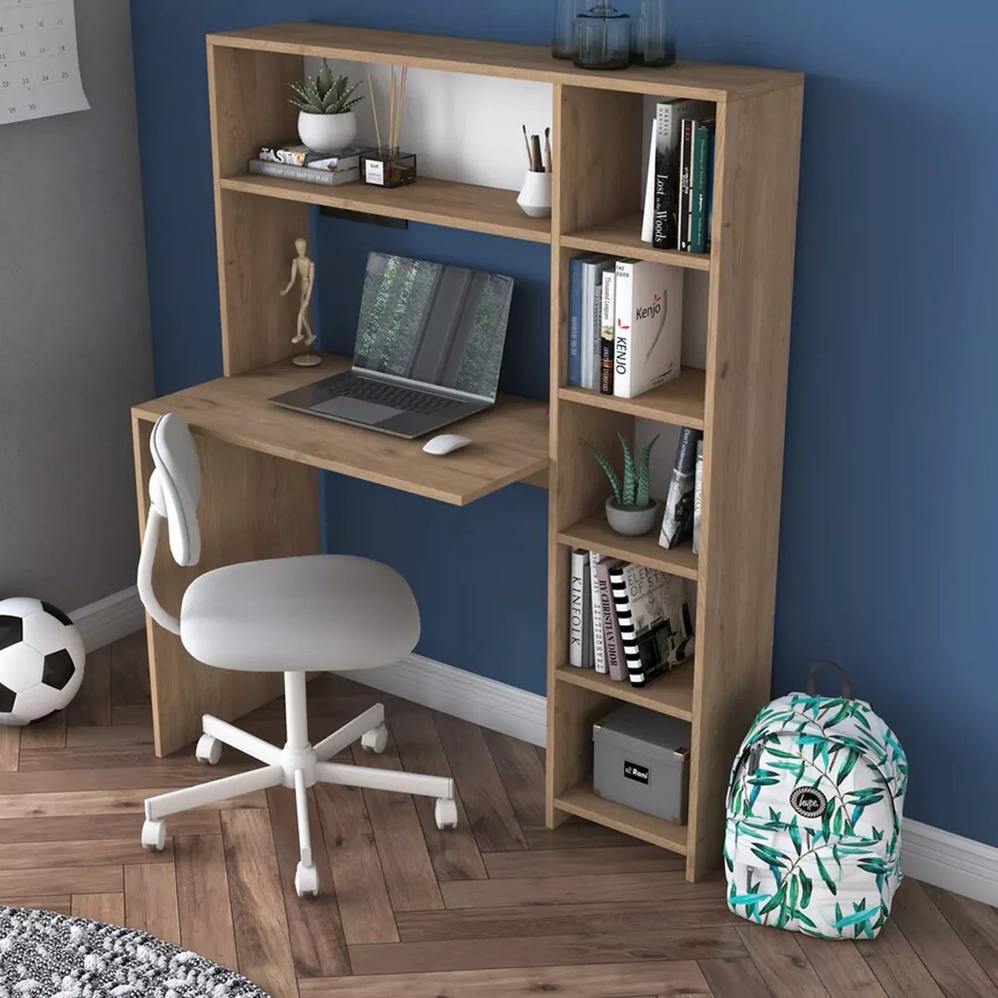 Home Study Desk with Hutch, Computer Desk - COOLBABY