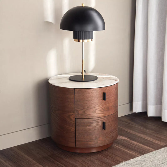 Modern Nightstand With 2 Soft-Close Drawers For Organizing 48 x 48 x 46 CM - COOLBABY