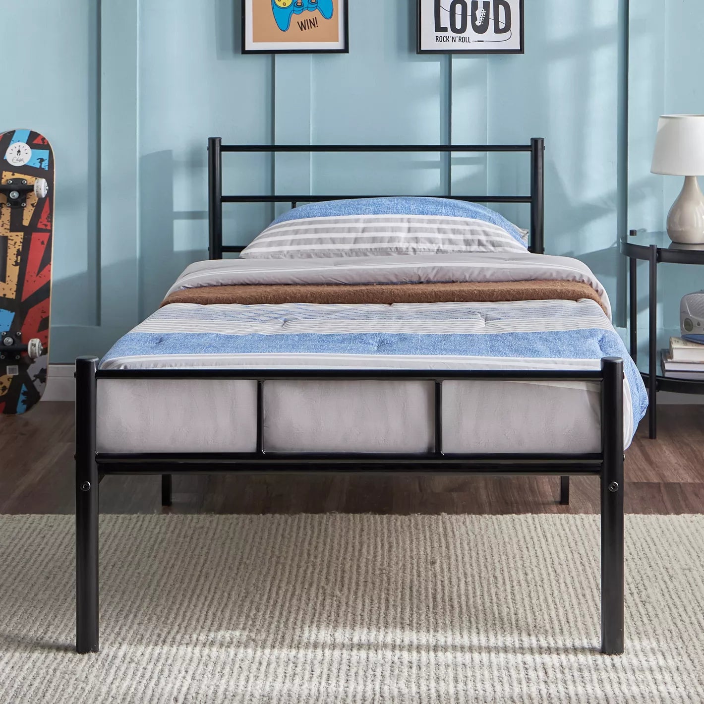 Twin Bed With Metal Frame - 90x200 - COOLBABY