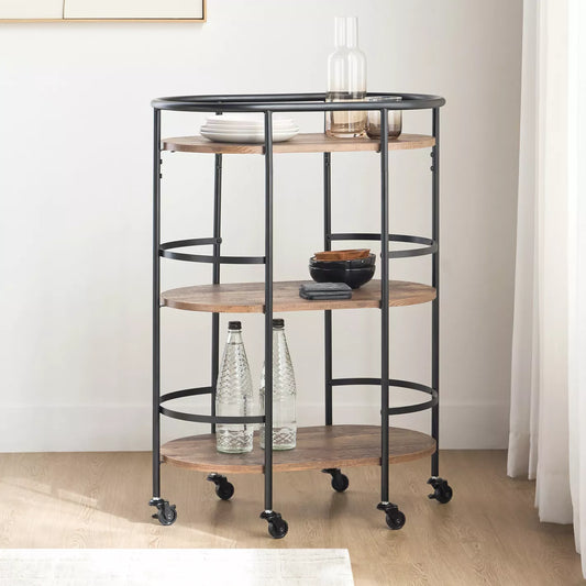 Stylish Serving Trolley For Serving Drinks, Snacks, Or Meals