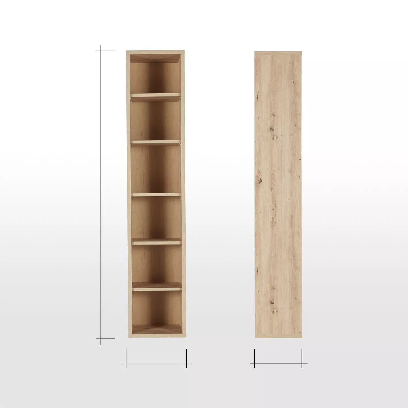 Modern Wood Bookcase - Ten Shelves For Living Space Or Office - COOLBABY