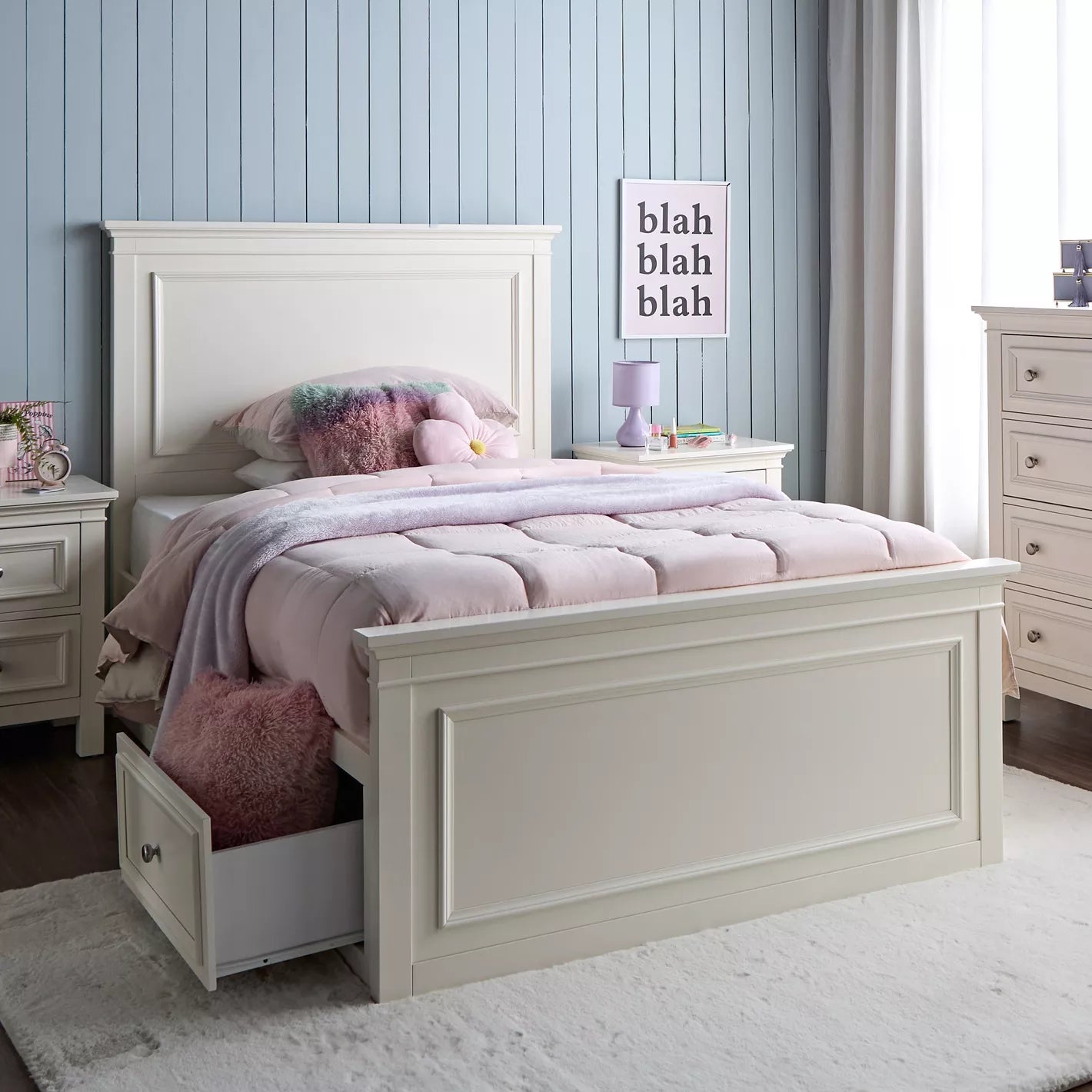 Single Bed with Storage For Kids - 120x200 cm - COOLBABY