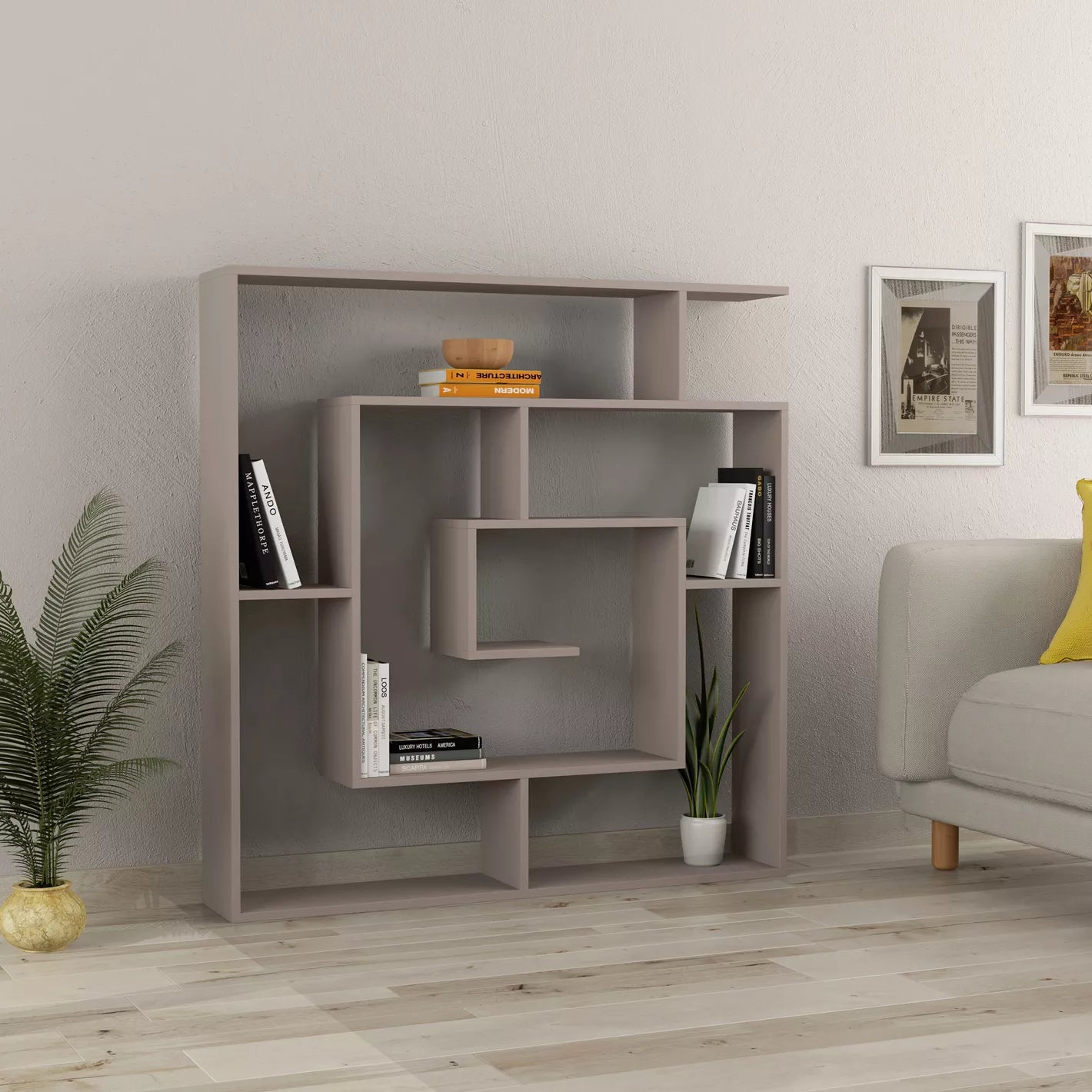 Bookcase With Five Sturdy Shelves For Living Rooms, Bedrooms, Or Offices - COOLBABY