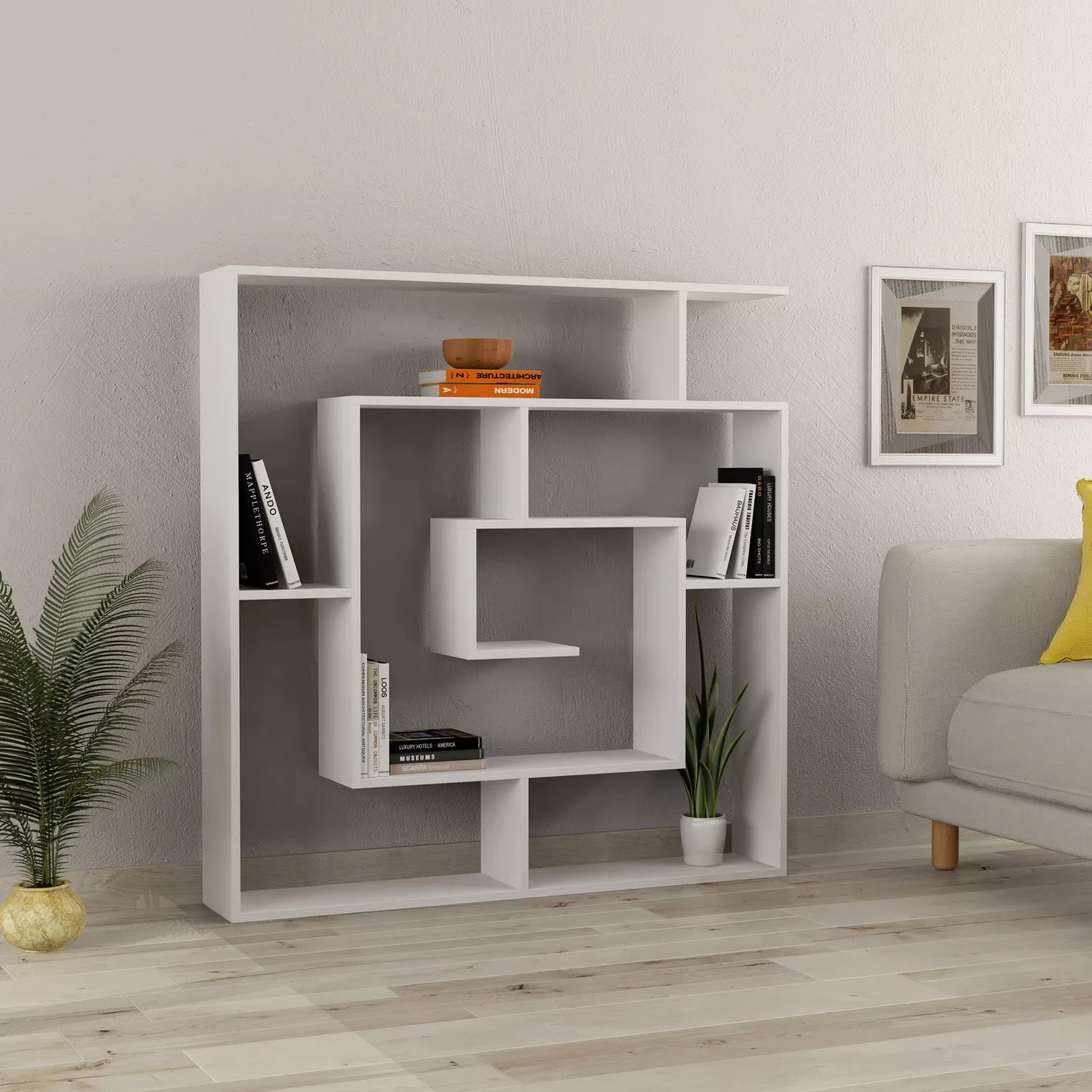 Bookcase With Five Sturdy Shelves For Living Rooms, Bedrooms, Or Offices - COOLBABY