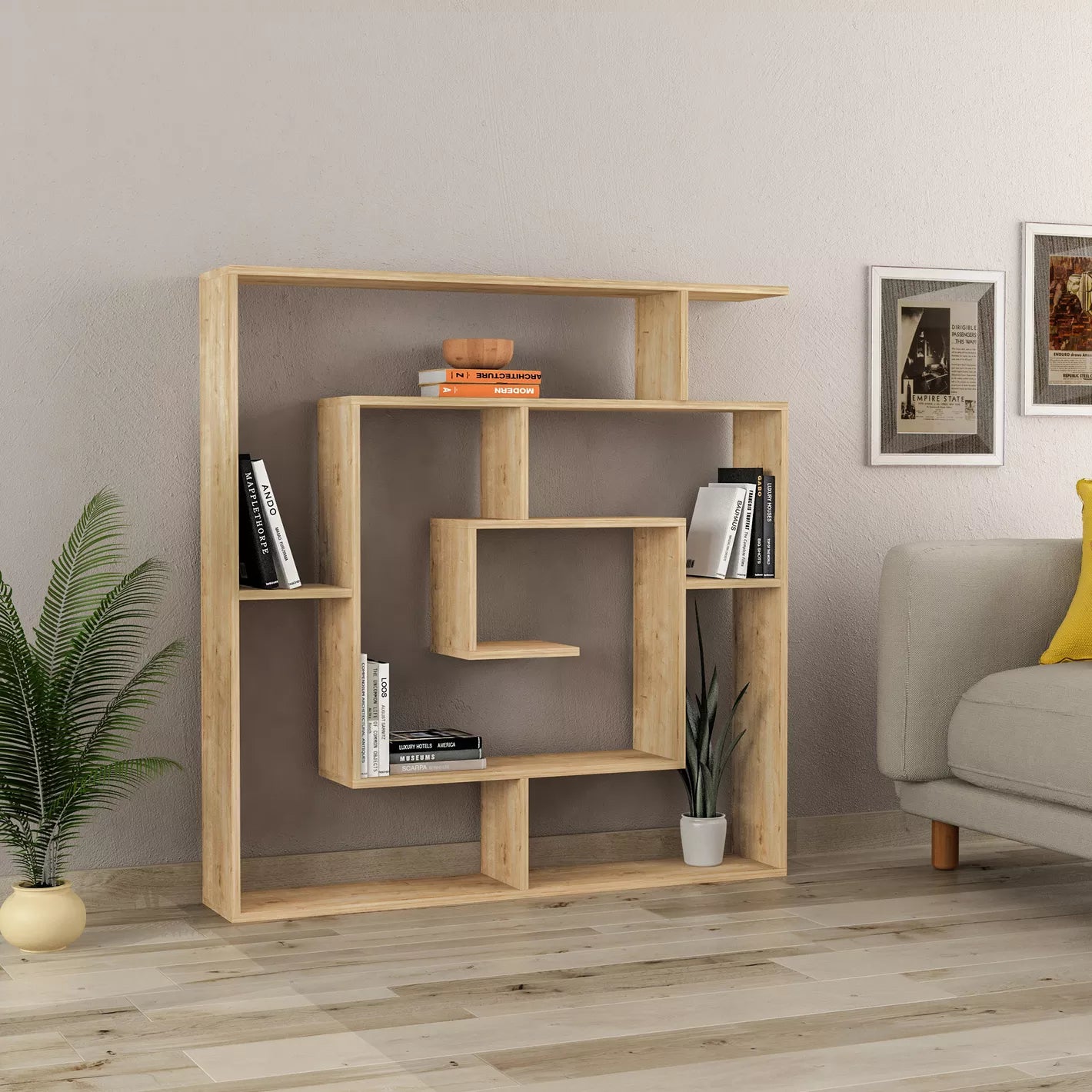 Bookcase With Five Sturdy Shelves For Living Rooms, Bedrooms, Or Offices - COOLBABY