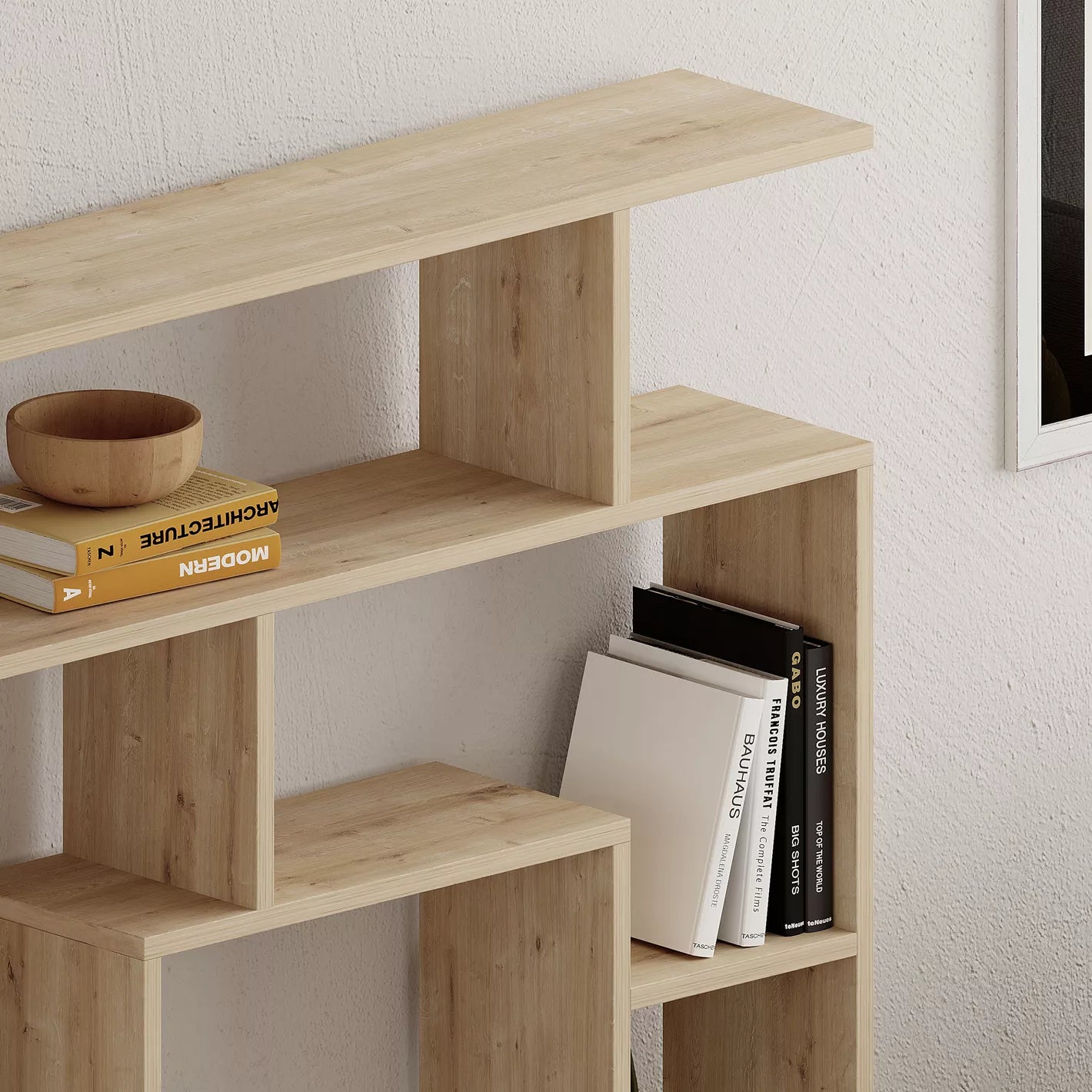 Bookcase With Five Sturdy Shelves For Living Rooms, Bedrooms, Or Offices - COOLBABY