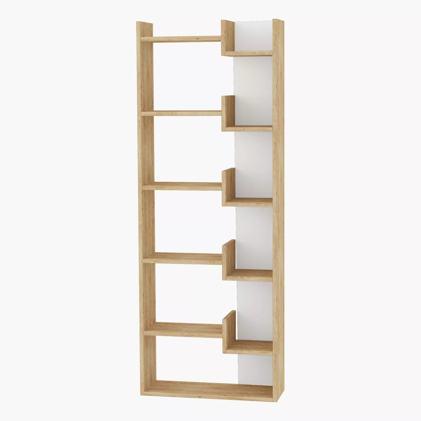 Bookcase With Five Spacious Tiers For Display Books, Plants, And Décor - COOLBABY