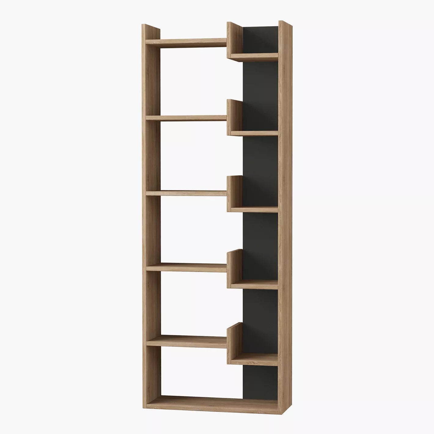 Bookcase With Five Spacious Tiers For Display Books, Plants, And Décor - COOLBABY